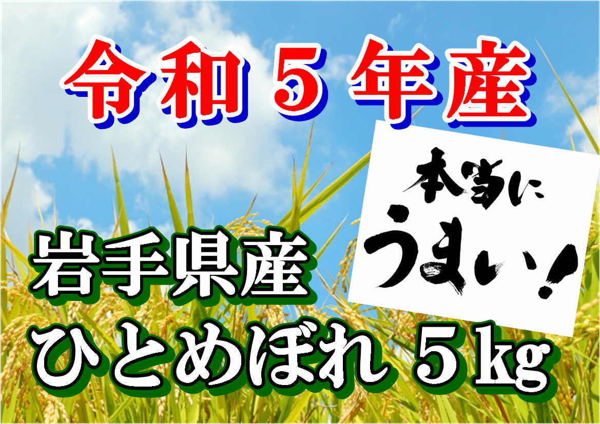 
【令和5年産】岩手県産 ひとめぼれ 5kg 【1291】
