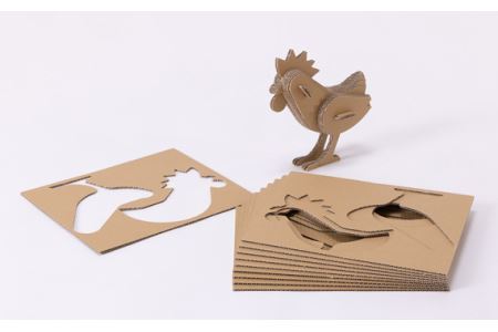 No.222 段ボール製工作キット　干支シリーズ　ニワトリ
