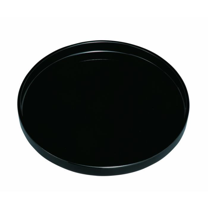 切立丸盆 30cm 黒 両面塗 研き仕上げ ［YG446］ 303446_CC444