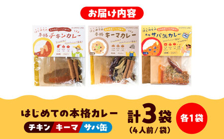 カレーライス 3種の本格カレーキット（チキン・キーマ・サバ缶）各4人分 [AIAD009]