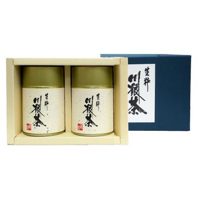 ふるさと納税 川根本町 生粋川根茶(8)澤本園の「八十八夜摘」80g缶2本詰合せ