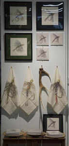 播州織 播州毛鉤バンダナ　Banshu-ori Bandana（14-24）【A】Banshu Yamame Kebari Keikoku