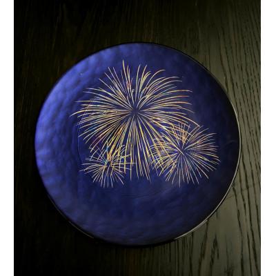 ふるさと納税 高野町 ロイヤルプレートL　花火マジョブルー