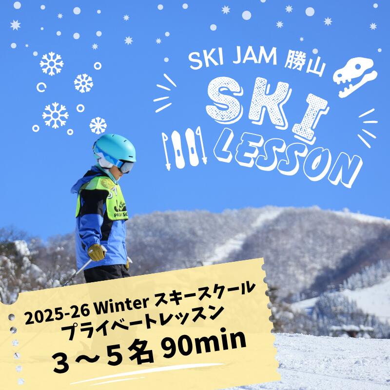 【ふるさと納税】プライベートレッスン受講券(3名-5名 90分) / スキー場 チケット 券 体験 レッスン 受講券 アクティビティ アウトドア スキージャム勝山 北陸 福井県 勝山市