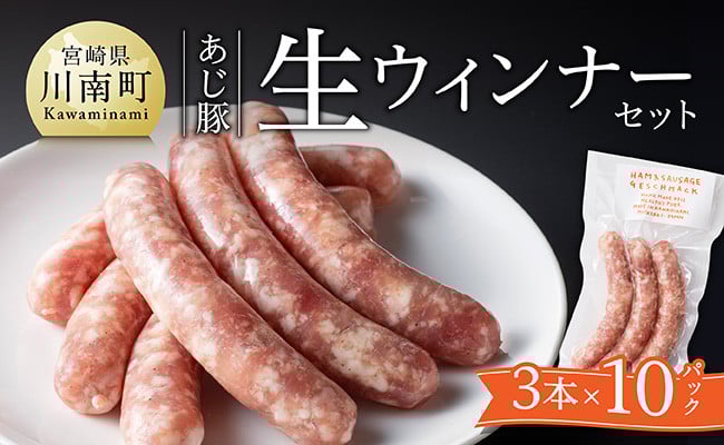 
            あじ豚生ウインナーセット 【 肉 豚 豚肉 あじ豚 ウインナー 生ウインナー 宮崎県産 川南町産 】
          