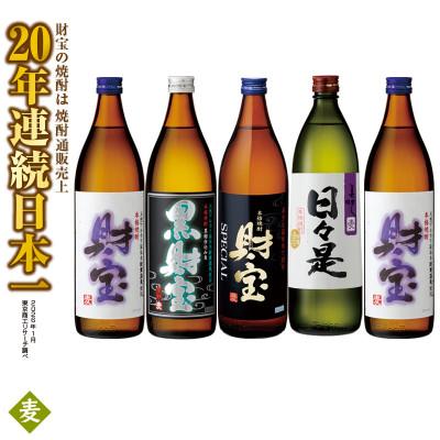 ふるさと納税 垂水市 麦焼酎 飲み比べセット 5合瓶 4種5本セット