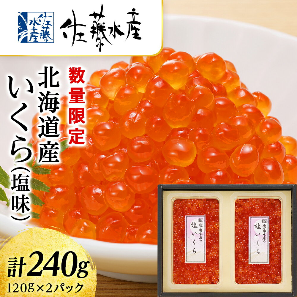 【ふるさと納税】 ＜佐藤水産＞北海道産いくら（塩味）240g 魚貝類 いくら 魚卵【北海道千歳市】ギフト ふるさと納税