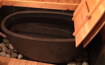 風呂 小判型 陶器浴槽 風呂釜 窯 幅1300×奥行き750×高さ600mm 大石田町 山形県 jn-tykxx