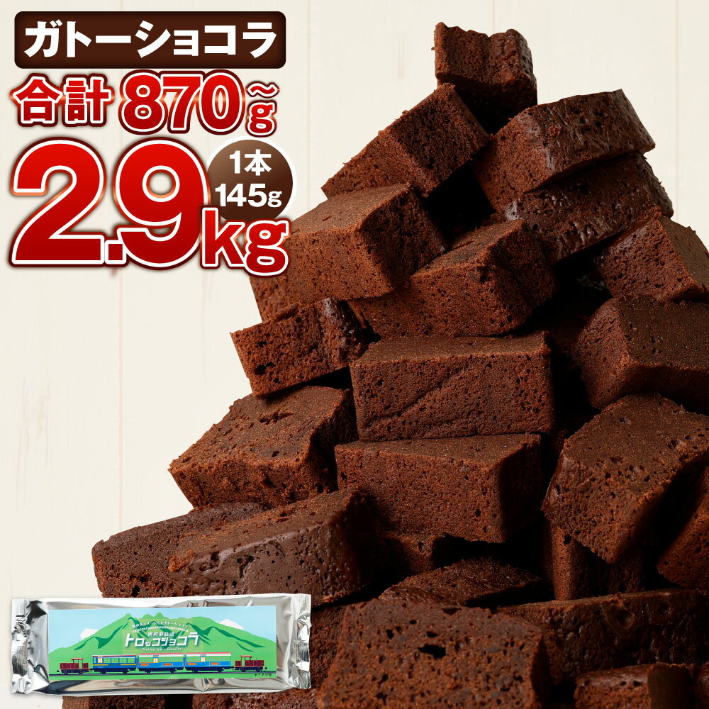 【ふるさと納税】南阿蘇鉄道トロッコショコラ 選べる 容量 発送月 約870g～約2.9kg 1本約145g 6本/10本/20本 ガトーショコラ 濃厚 チョコレート チョコケーキ 美味しいチョコ スイーツ 洋菓子 お菓子 デザート おやつ 熊本県 南阿蘇鉄道 熊本 阿蘇 故郷納税 送料無料