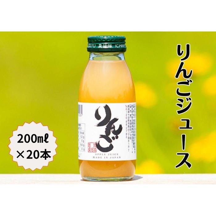 【ふるさと納税】 りんごジュース 200ml×20本 | リンゴジュース アップルジュース 完熟 りんご リンゴ アップル ジュース 国産 お取り寄せ 取り寄せ プレゼント ギフト 敬老の日 新潟県 津南町