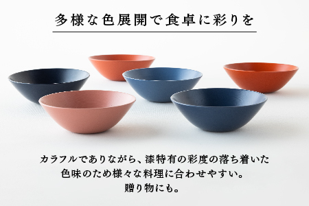 【5月限定価格！】【6月1日より価格改定】【RIN&CO.】越前硬漆 平椀 / 刷毛目技法 軽く丈夫な漆塗りの器＜越前漆器＞ブラック（真塗り）