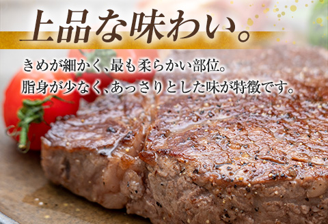 ＜2026年12月発送＞宮崎牛ヒレ肉ステーキ 計260g（130g×2枚）【C380-202612】 2026年12月発送