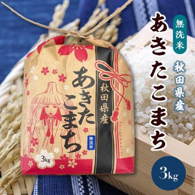 ふるさと納税 八郎潟町 あきたこまち 3kg×1袋【無洗米(精米)】令和7年産 秋田県産 こまちライン
