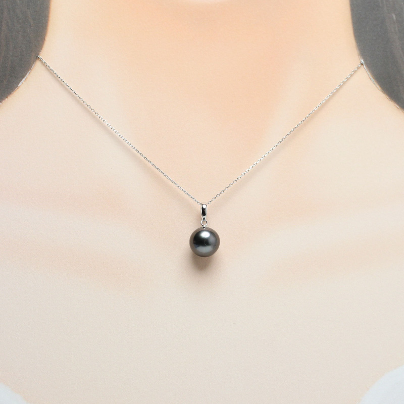 真珠 ペンダント 9.0mm pt850 プラチナ 大粒 黒蝶真珠 アクセサリー ネックレス ファッション ジュエリー パール 高級 プレゼント 贈り物 贈答品 お祝い 誕生日 記念日 冠婚葬祭 慶事