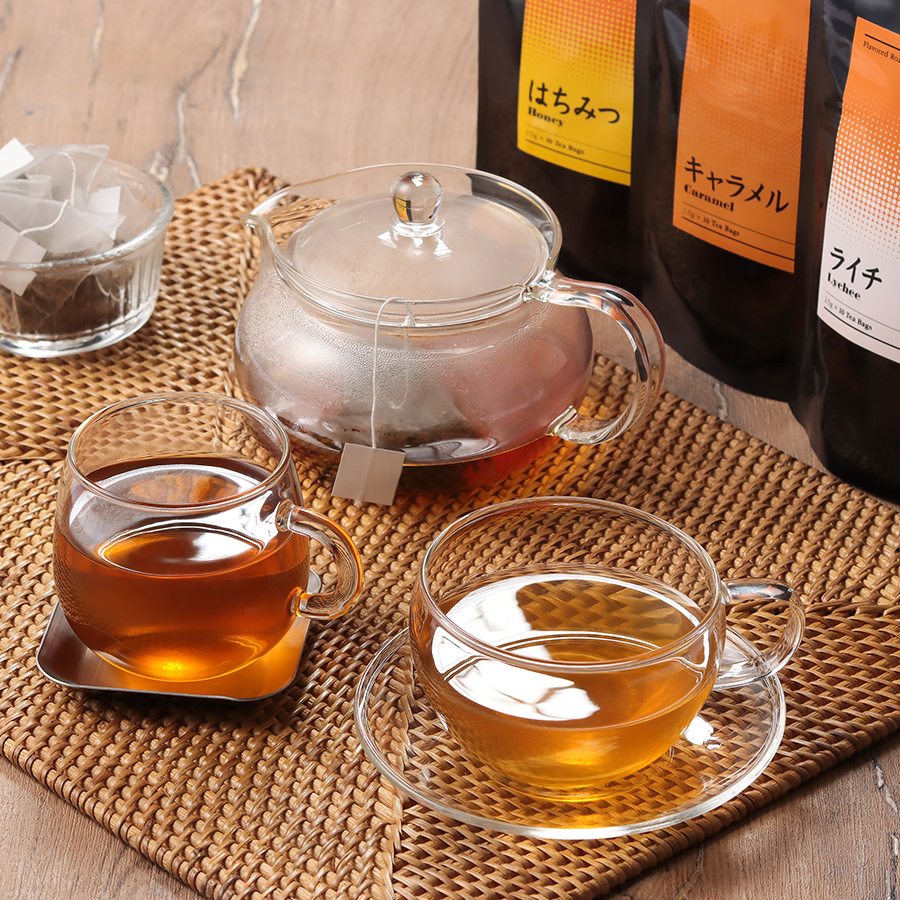＜小栗農園＞彩り香る茶ギフト（ほうじ茶アソート）キャラメル・はちみつ・ライチ各２袋
