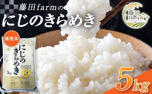 【先行予約受付】≪10月上旬発送≫令和８年産 大田原市 藤田farmのにじのきらめき 【無洗米】 5kg ｜栃木県産 米 お米  コメ にじのきらめき  栃木県 【選べる容量】5kg 10kg  数量限定