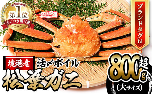 ＜2025年1月15日以降順次発送予定＞活〆ボイル松葉蟹(大/800g～・土日祝着※指定日不可)【sm-AL012-B】【マルツ】