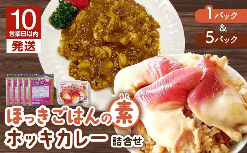ほっきごはんの素（3合炊き用×1パック）・ホッキカレー（1人前×5パック）詰合せ　T051-005 ほっき 貝 ご飯 ほっきごはん 炊き込みご飯 素 カレー 北海道 苫小牧 人気 おすすめ 送料無料 ギフト