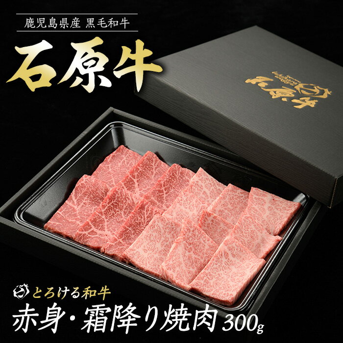【ふるさと納税】石原牛の赤身・霜降り焼肉セット(300g) 石原牛 焼肉用 霜降 ハーフ 国産 牛 ウシ 牛肉 焼肉 BBQ バーベキュー ビーフ 冷凍【石原PRO】ishihara-7091