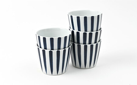 【波佐見焼】 和福 マルチカップ 十草（とくさ） 5個セット そば猪口 オリジナル 縁起もの【福田陶器店】[PA389]