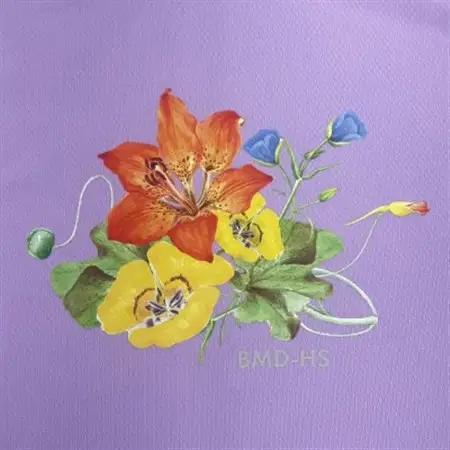 JTTA公認　卓球ユニフォーム【男女兼用(ドライ):Mサイズ】フラワー　ラベンダー_装飾品・工芸品  洋服 _【1518789】