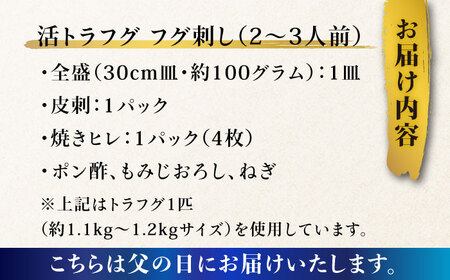 【父の日にお届け！】【長崎県産】トラフグフグ刺し・フグ鍋セット（2〜3人前）  / ふぐ 刺身 鍋 南島原市 / ながいけ[SCH072]