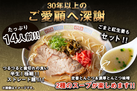 博多ラーメン 14人前 株式会社フーデリジェンス《30日以内に出荷予定(土日祝除く)》 福岡県