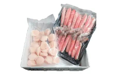 お刺身可！生ずわいがに棒肉ポーション500g(12～20本)、刺身用ほたて貝柱300g B-14124
