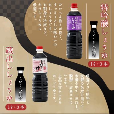 ふるさと納税 大野市 厳選こだわり醤油「木桶仕込み」2種 詰め合わせ |  | 01
