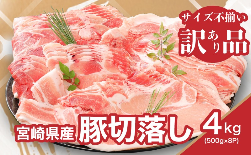 【訳あり】宮崎県産豚切落し4㎏(500g×8P)_K16_0054_6