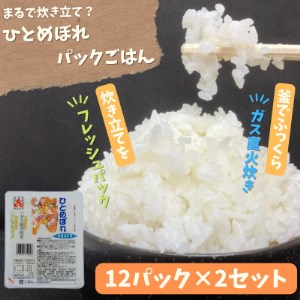 【パックご飯】炊きたてをフレッシュパック　ひとめぼれ12入　2セット【配送不可地域：離島・沖縄県】【1026745】