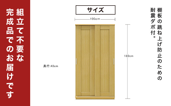 Most（モスト）幅100 板戸 シューズボックス ホワイト【北海道・東北・沖縄・離島不可】CN059-WH