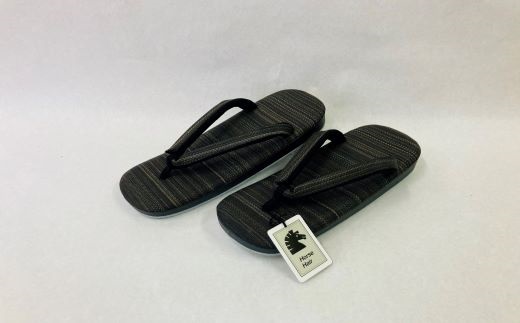 高級ホースヘアー和装草履【紳士】(カラー：黒茶まじり) 黒茶まじり