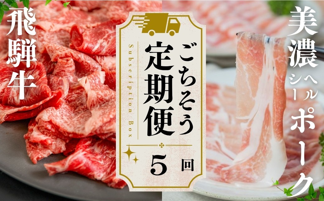 
                    【定期便】飛騨牛 豚 切り落とし 定期便 全5回 | 本巣市 トキノ屋 食品
                
