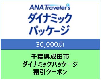 千葉県成田市 ANAトラベラーズダイナミックパッケージ割引クーポン30,000点分