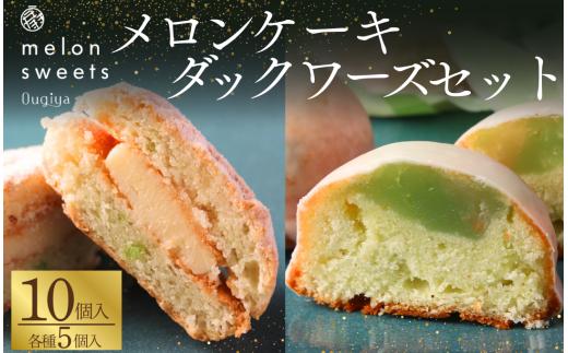 ~温泉育ちのメロンが香る~ メロンケーキ・ダックワーズセット 【 メロン ケーキ ダックワーズ スイーツ おやつ お菓子 贈答 美味い 人気 デザート 人気 おすすめ 美味しい 温泉メロン 国産 ふるさと納税 果物 ふるさと納税  静岡県 南伊豆町 】　<AW-13>
