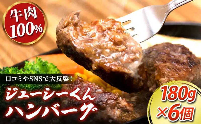 ジューシーくん ハンバーグ 180g 6個 牛肉 惣菜 冷凍 ハンバーグ