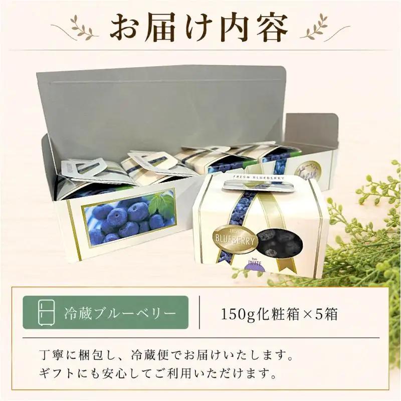 【7月以降発送】完熟 ブルーベリー 大玉 750g (150ｇ×5) 北田りんご園 kitada003