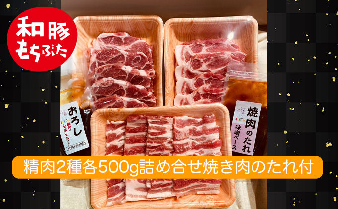 もちぶた 肩ロース 2種 500g 詰め合わせ セット 焼き肉のたれ付 ロース バラ ソテー 焼肉 焼肉のたれ おろし醤油 味噌 和豚 もち豚 豚肉 ポーク お肉 肉 豚 ぶた 豚ロース バラ肉 精肉 アウトドア スペシャルキャンペーン