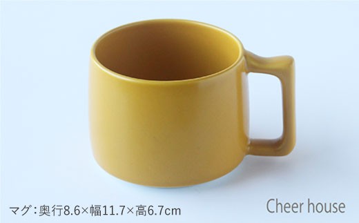 【波佐見焼】Cheerful 角 プレート イエロー 4点セット【Cheer house】 [AC20]