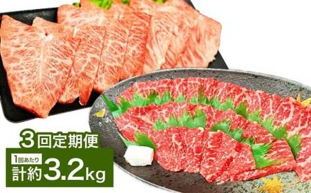 【3カ月定期便】 【赤身 VS ミスジ 食べ比べ！】 おおいた和牛 赤身焼肉 ・ ミスジ焼肉 約3.2kg×3回 計約9.6kg