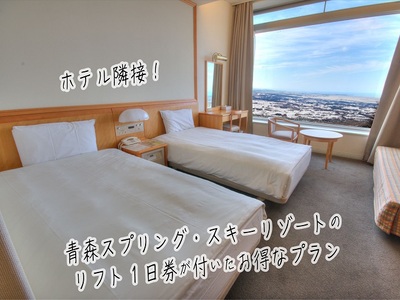 ロックウッド・ホテル＆スパ：期間限定☆ゲレンデ目の前！スキー＆スノボ【選べるリフト・ゴンドラ1日券】＆2食付プラン♪（平日限定：スタンダードツイン 三名様ご招待） 宿泊券 旅行 温泉 スキーチケット 