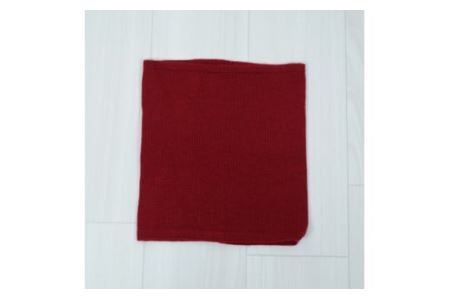 E1408国産カシミヤ糸使用国内生産カシミヤ１００％ネックウォーマー（ワイン）