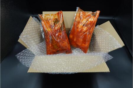 【焼肉三千里】白菜キムチ（500ｇ）カクテキ（500ｇ）　計1kg 【kt040-001】 漬物 食品 ｾｯﾄ 食べ比べ 発酵食品