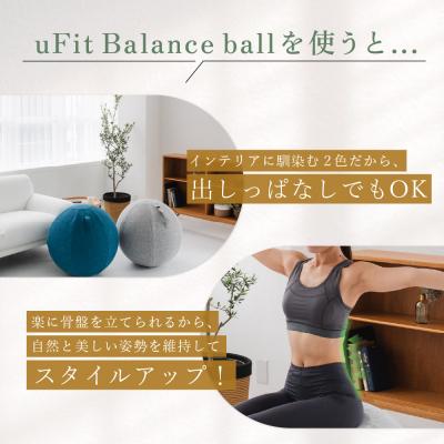 ふるさと納税 渋谷区 uFit Balance Ball　55cm【グレー】 【136005-1】 |  | 02