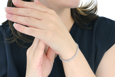ダイヤモンド テニスブレスレット 5.0ct PT900 プラチナ 18.5cm ダイヤモンド ジュエリー 