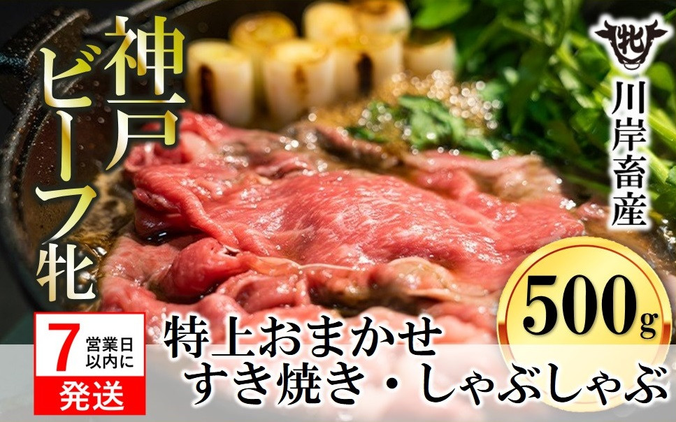 
            【神戸牛 牝】【7営業日以内発送】特上 すき焼きしゃぶしゃぶ おまかせセット（500g）　（24-11）
          