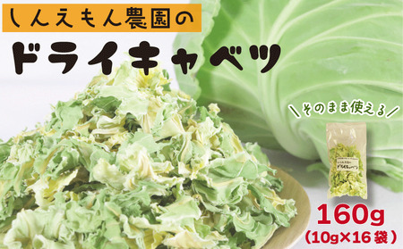 ドライキャベツ 計160g (10g×16袋) きゃべつ 野菜 乾燥 キャベツ 野菜 野菜 野菜 千葉県 銚子市 しんえもん農園【11～5月発送】