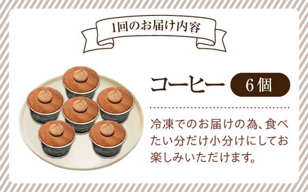 【全3回定期便】濃厚なクリームとほろ苦さがたまらない！ティラミスカップ6個セット（コーヒー6個）  スイーツ 記念日 洋菓子 贈答 ご褒美 ギフト お取り寄せ 江田島市/美谷ファーム[XBD039]