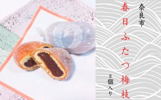 萬林堂 春日ふたつ梅枝 和菓子 餡ドーナツ あんこ 饅頭 奈良県 奈良市 J-21